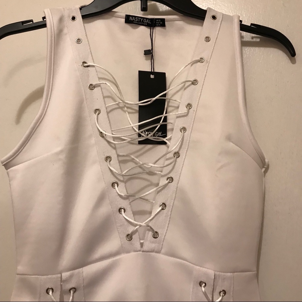 Nasty gal ‘bad reputation’ dress in white - Picture 7 of 8